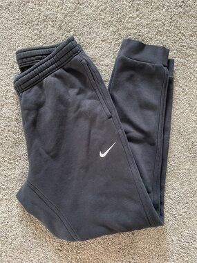 Nike Black Jogger Pants with White Swoosh